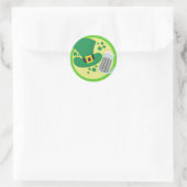 Fun St Patricks Day Bierdesign Runder Aufkleber (Tasche)