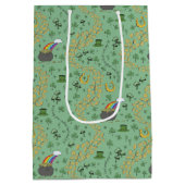 Fun St Patricks Day Green Kleeblatt Leprechaun Luc Mittlere Geschenktüte (Rückseite)