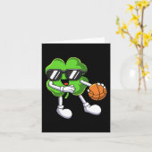 Fun St Patricks Day Kleeblatt Basketball Bo Karte (Gelbe Blume)