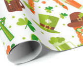 Fun St. Patrick's Day Pattern Geschenkpapier (Rolleneckpunkt)