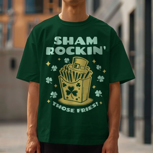 Fun St. Patrick's Day Shamrockin' Diese Fries T-Shirt