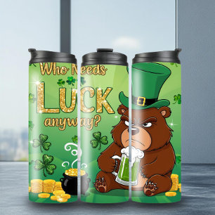 Fun St. Patrick's Grumpy Bär Tumbler Thermosbecher