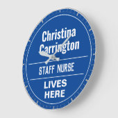 Fun Staff Nurse Wall Plaque Stil Große Uhr (Winkel)