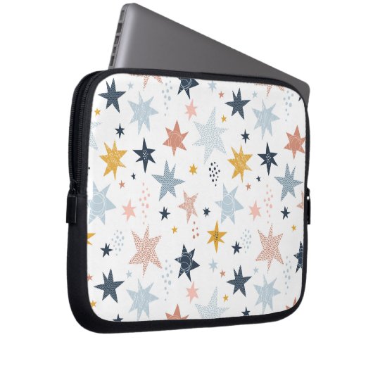 Fun Star Muster Laptopschutzhülle (Vorne Rechts)