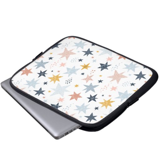 Fun Star Muster Laptopschutzhülle (Vorne Knopf)