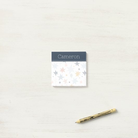 Fun Star Muster Post-it Klebezettel (Auf Schreibtisch)