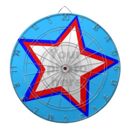 Fun star rot & blau fügen Sie Ihr eigenes Foto Dar Dartscheibe