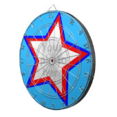 Fun star rot & blau fügen Sie Ihr eigenes Foto Dar Dartscheibe (Vorderseite rechts)