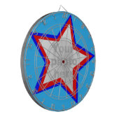 Fun star rot & blau fügen Sie Ihr eigenes Foto Dar Dartscheibe (Vorderseite Links)