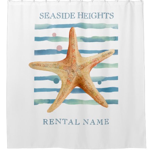 FUN STARFISH STRAND KÜSTENVACATON Duschvorhang (Vorderseite)