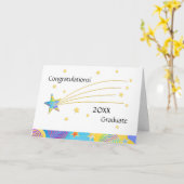 Fun Starry Abschluss Grußkarte Karte (Gelbe Blume)