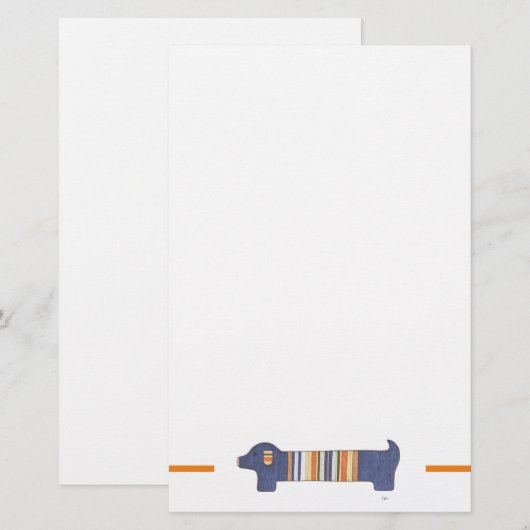 Fun Stationery - Dackel #1 Briefpapier (Vorne/Hinten)