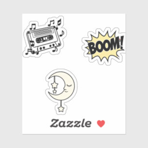 Fun Sticker Set - Farbenfrohe und spielerische Des