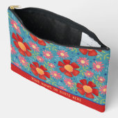 Fun Stilvolle Floral Muster Custom Cosmetic Bag Zubehörtasche (Offen)
