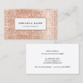 Fun Stilvolle Imitate Kupfer Sequin Pattern Beauty Visitenkarte (Vorne/Hinten)