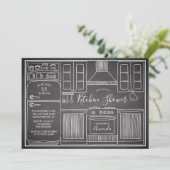 Fun Stock die Küchendusche Einladungen (Stehend Vorderseite)