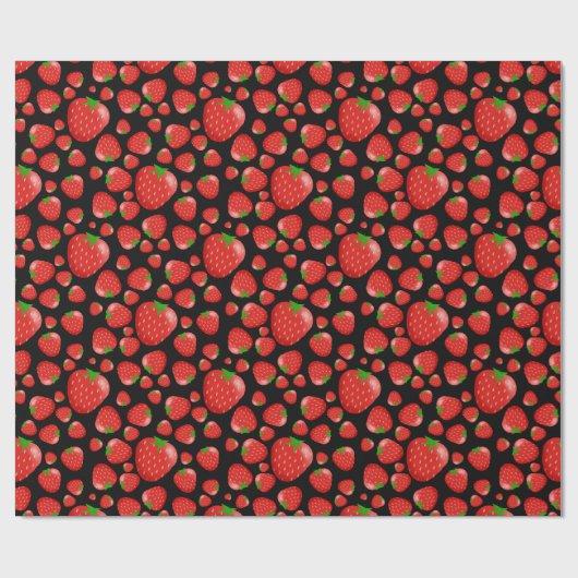 Fun Strawberry Geschenkpapier (Flach)
