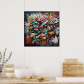 Fun Street Graffiti Word Art Poster für Ihre Mauer (Küche)