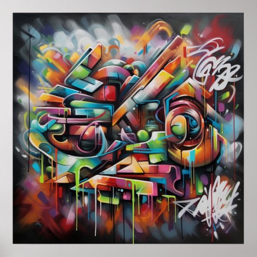 Fun Street Graffiti Word Art Poster für Ihre Mauer (Vorne)