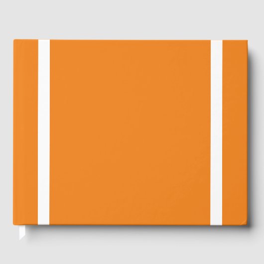 Fun-Streifen mit weißer vertikaler Kante auf hello Gästebuch (Vorderseite)