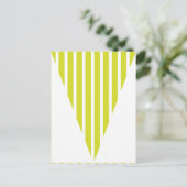 Fun Strike Limette grüne farbenfrohe Flag Bunting Postkarte (Stehend Vorderseite)