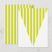 Fun Strike Limette grüne farbenfrohe Flag Bunting Postkarte (Vorne/Hinten)