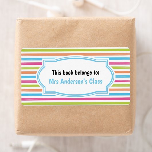 Fun Stripe Dieses Buch gehört zum Class-Buchzeiche (Insitu)