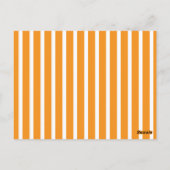 Fun Stripe Orange individuelle Flag Bunting Postkarte (Rückseite)