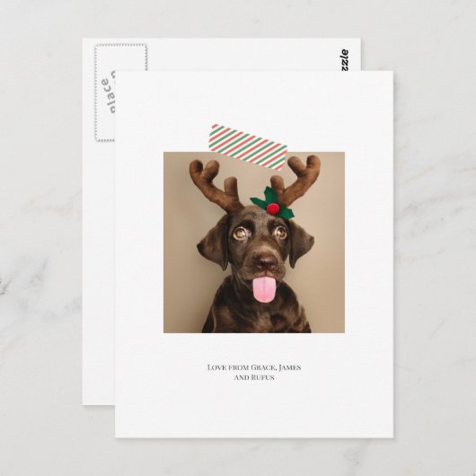 Fun Striped Tape Weihnachtsgeschenk Foto (Postkart Postkarte