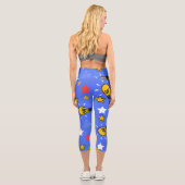 Fun Style vibranding Blue Black Ground Stars Capri Leggings (Rückseite)