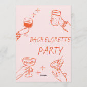 Fun & Stylish Bachelorette Weekend Invitation Einladung (Rückseite)