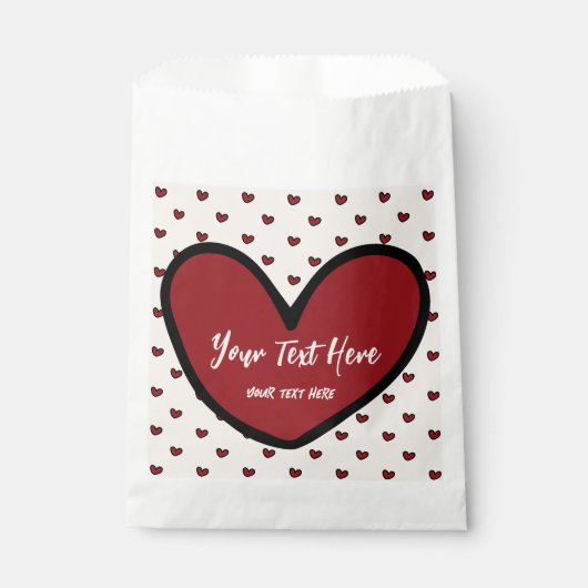 Fun Stylist Sweet Heart Party Vorlage Geschenktütchen (Vorderseite)