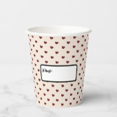 Fun Stylist Sweet Heart Party Vorlage Pappbecher (Rückseite)