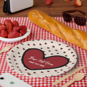 Fun Stylist Sweet Heart Party Vorlage Pappteller
