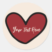 Fun Stylist Sweet Heart Party Vorlage Runder Aufkleber (Vorderseite)