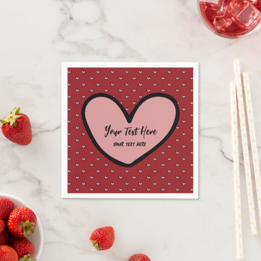 Fun Stylist Sweet Heart Party Vorlage Serviette (Beispiel)