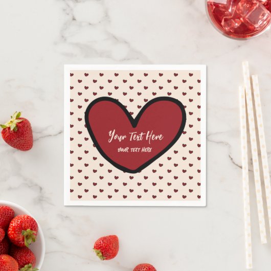 Fun Stylist Sweet Heart Party Vorlage Serviette (Beispiel)