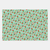 Fun südwestliches blühendes gepolstertes Kaktusmus Geschenkpapier Set (Vorderseite 3)