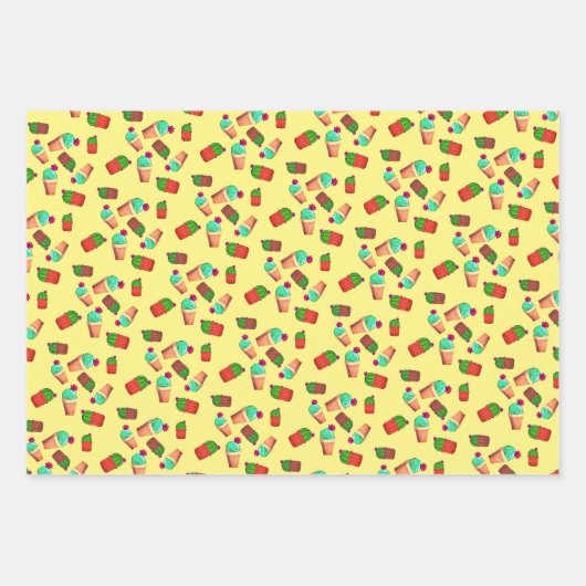 Fun südwestliches blühendes gepolstertes Kaktusmus Geschenkpapier Set (Vorderseite)