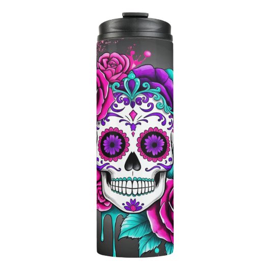 Fun Sugar Skull Thermosbecher (Vorderseite)