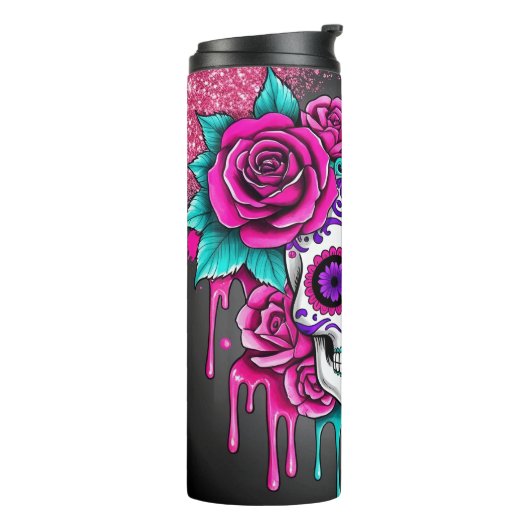 Fun Sugar Skull Thermosbecher (Nach links gedreht)