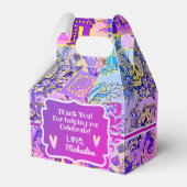 Fun Sugar Skulls Hispanic Fiesta Indigo Violet Geschenkschachtel (Vorderseite)