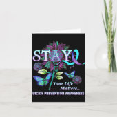 Fun Suicide Prevention Awareness Stay Your Life Pr Karte (Vorderseite)