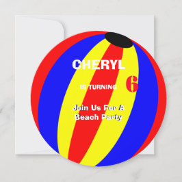 Fun Summer Beach Ball personalisiert Einladung