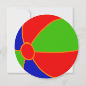 Fun Summer Beach Ball Pool Party jedes Alter Gebur Einladung (Rückseite)