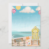 Fun Summer Beach Geburtstagsparty Einladung (Rückseite)