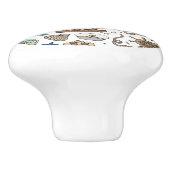 Fun Summer Beach Illustrationen Keramikknauf (Seitenansicht)