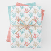 Fun Summer Beach Muscheln Coral Geschenkpapier Set (Beispiel)