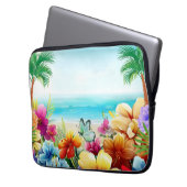 Fun Summer Beach Szene 2 Laptopschutzhülle (Vorderseite Links)