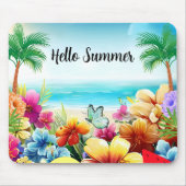 Fun Summer Beach Szene Mousepad (Vorne)